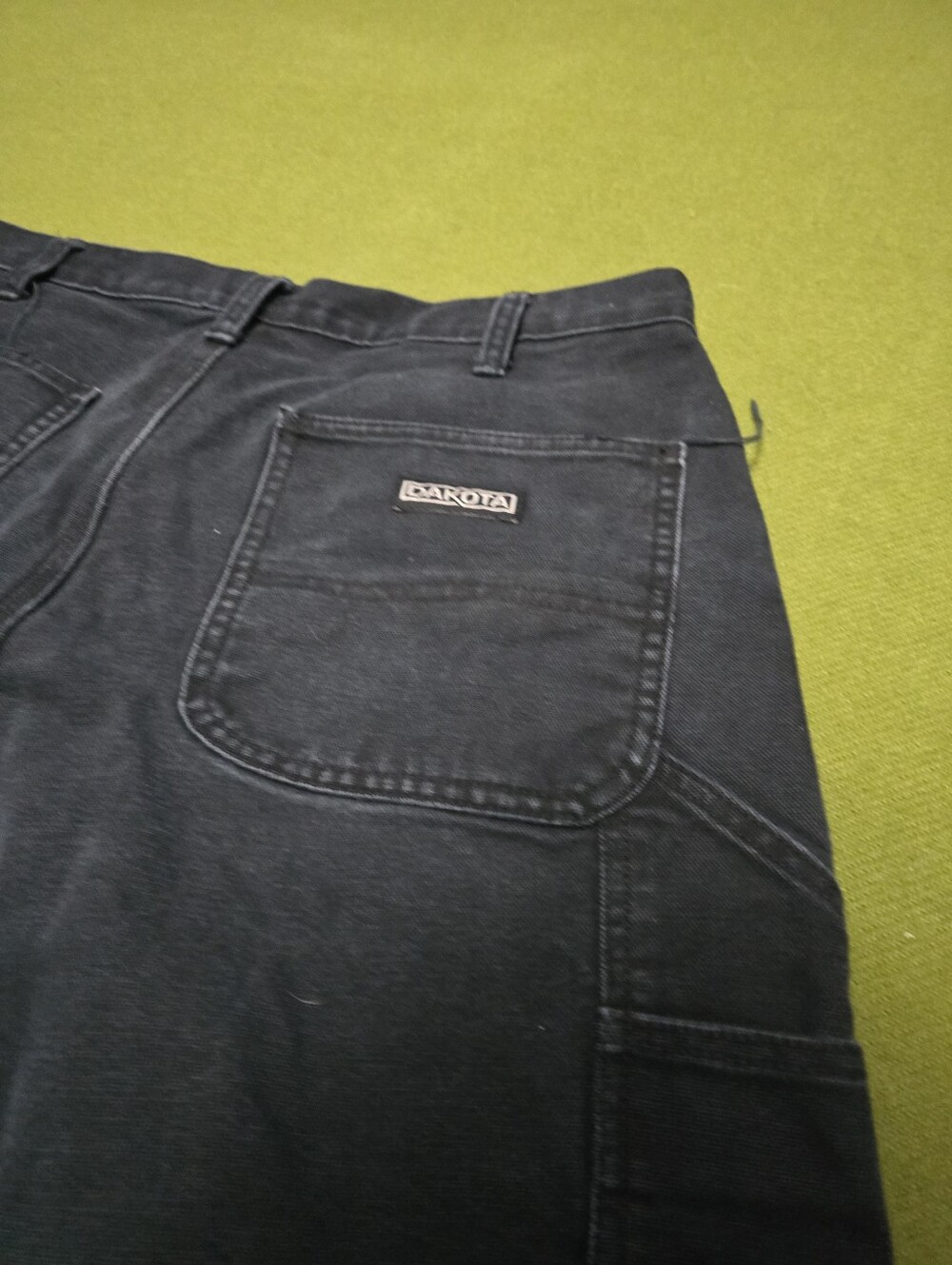 Dakota Black Double Knee Workwear Carpenter Jeans